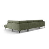 Bemy Panorama-Ecksofa Rechts aus Strukturierter Stoff (Sorella 34) in Dunkles olivgrün, 373x240 cm – Bild 3