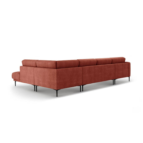 Bemy Panorama-Ecksofa Rechts aus Strukturierter Stoff (Sorella 58) in Koralle, 373x240 cm – Bild 3