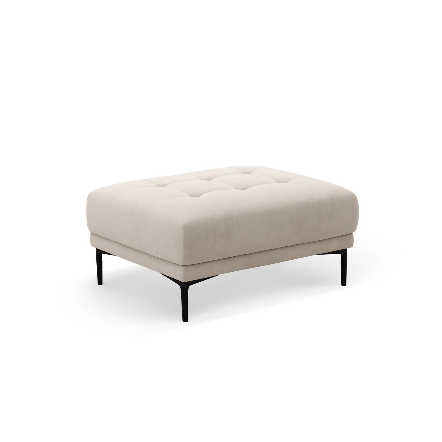 Bemy Pouf aus Samt (Salvador 1) in Beige, 100x70 cm – Bild 2