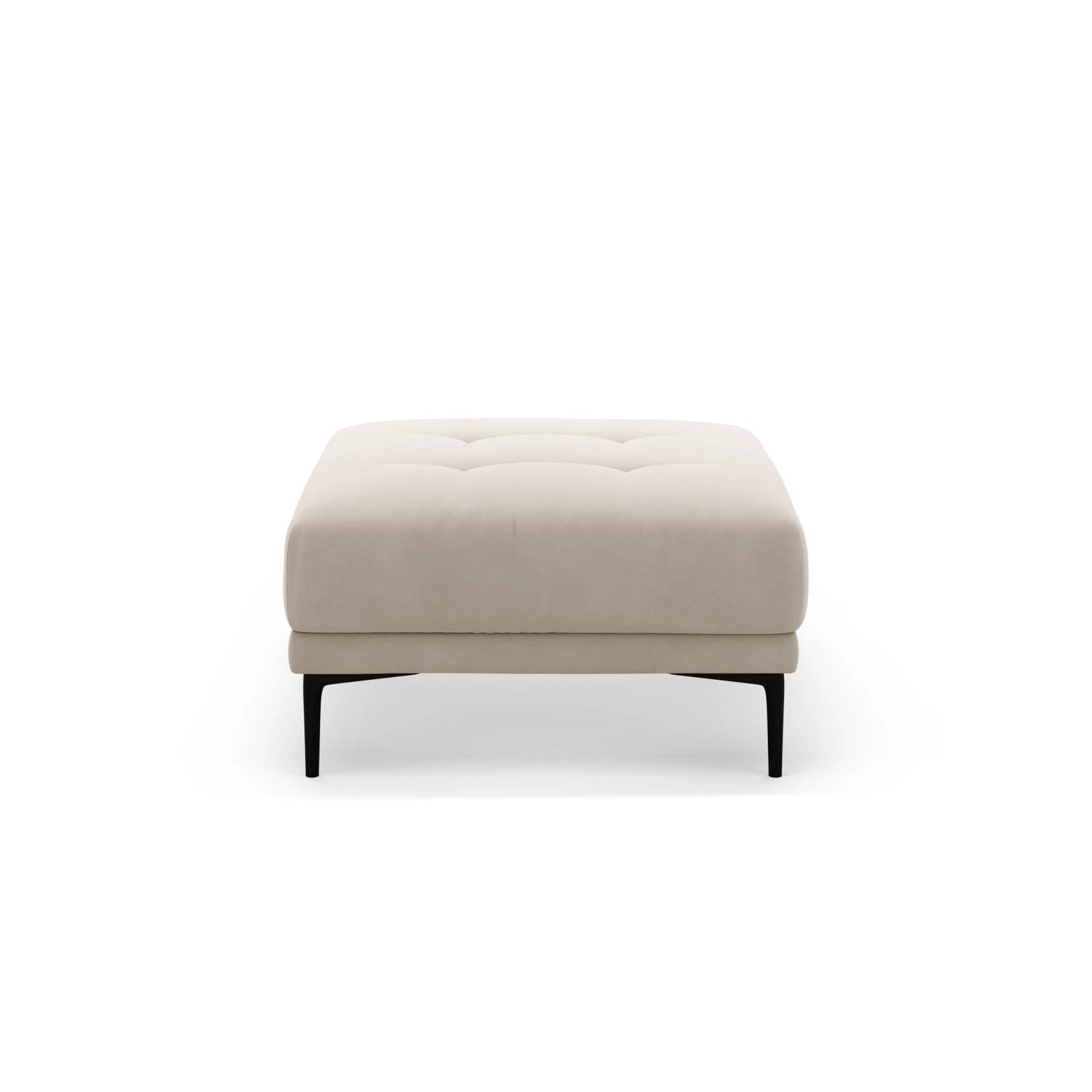 Bemy Pouf aus Samt (Salvador 1) in Beige, 85x85 cm – Bild 1