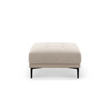 Bemy Pouf aus Samt (Salvador 1) in Beige, 85x85 cm – Bild 1