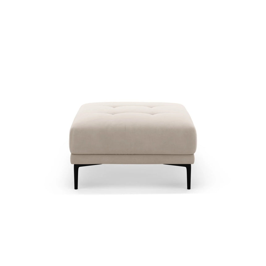 Bemy Pouf aus Samt (Salvador 1) in Beige, 85x85 cm – Bild 1