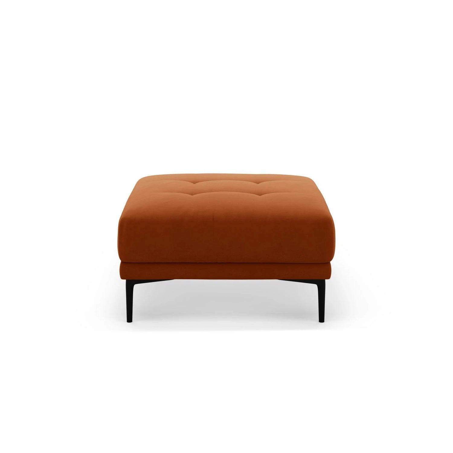 Bemy Pouf aus Samt (Salvador 14) in Terrakotta, 85x85 cm – Bild 1
