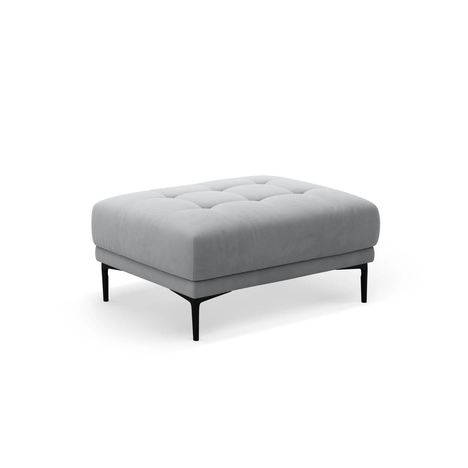 Bemy Pouf aus Samt (Salvador 17) in Grau, 100x70 cm – Bild 2