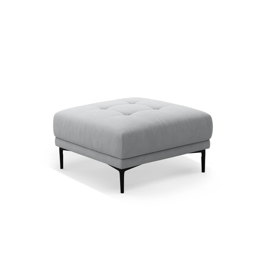 Bemy Pouf aus Samt (Salvador 17) in Grau, 85x85 cm – Bild 2