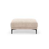 Bemy Pouf aus Strukturierter Stoff (Sorella 05) in Sand, 100x70 cm – Bild 1