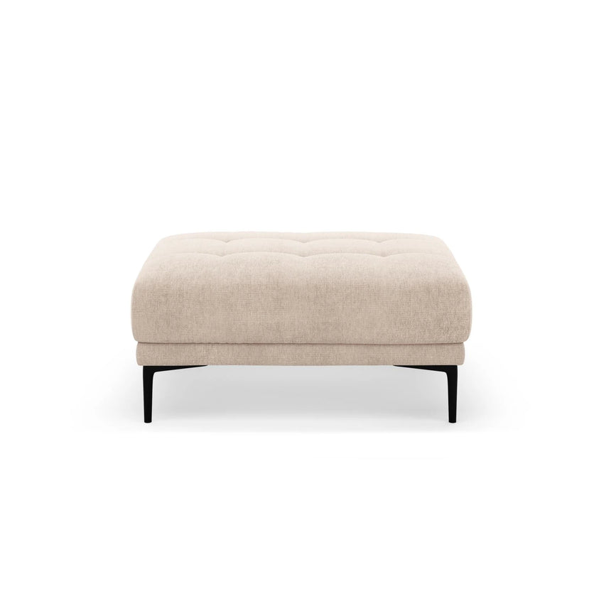 Bemy Pouf aus Strukturierter Stoff (Sorella 05) in Sand, 100x70 cm – Bild 1