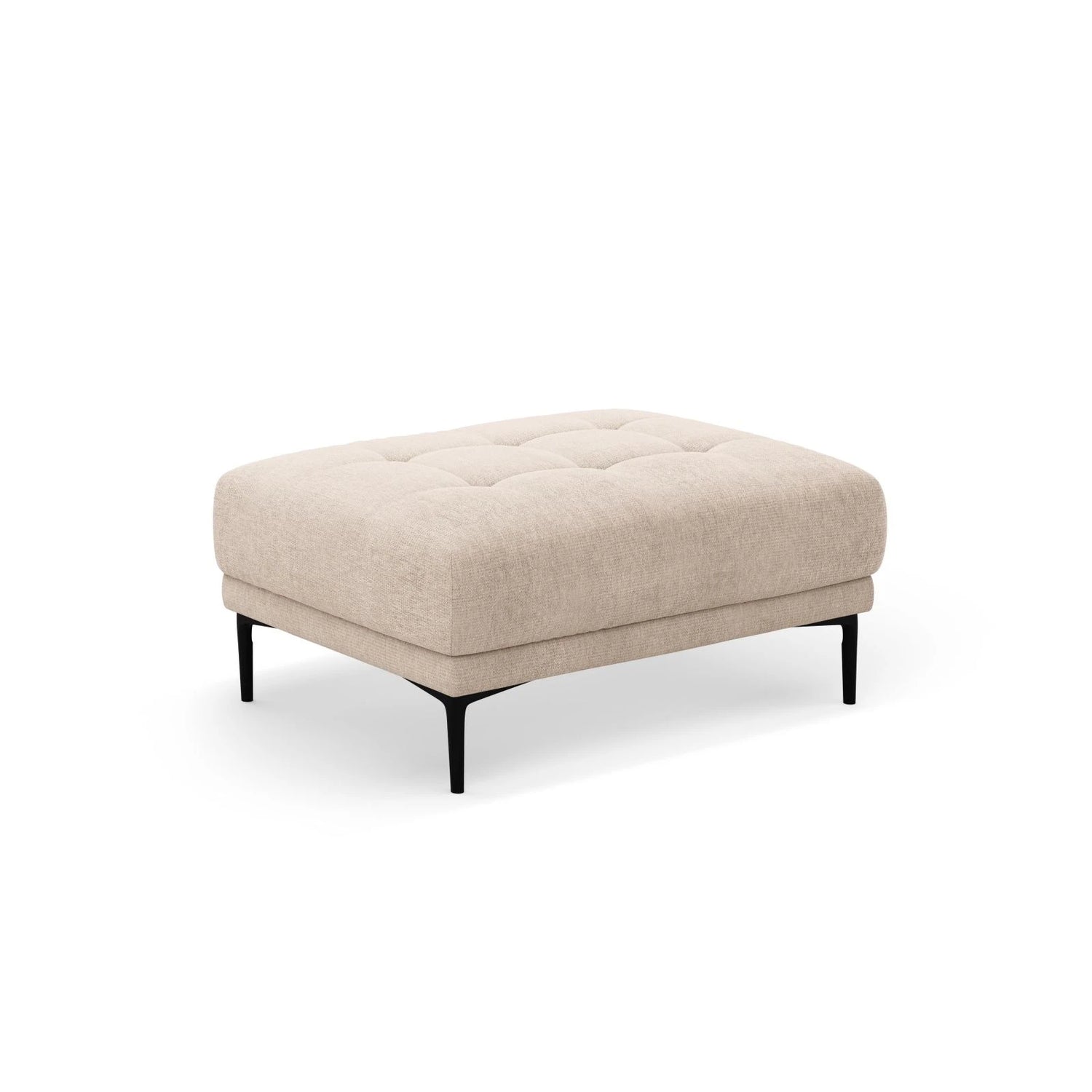 Bemy Pouf aus Strukturierter Stoff (Sorella 05) in Sand, 100x70 cm – Bild 2