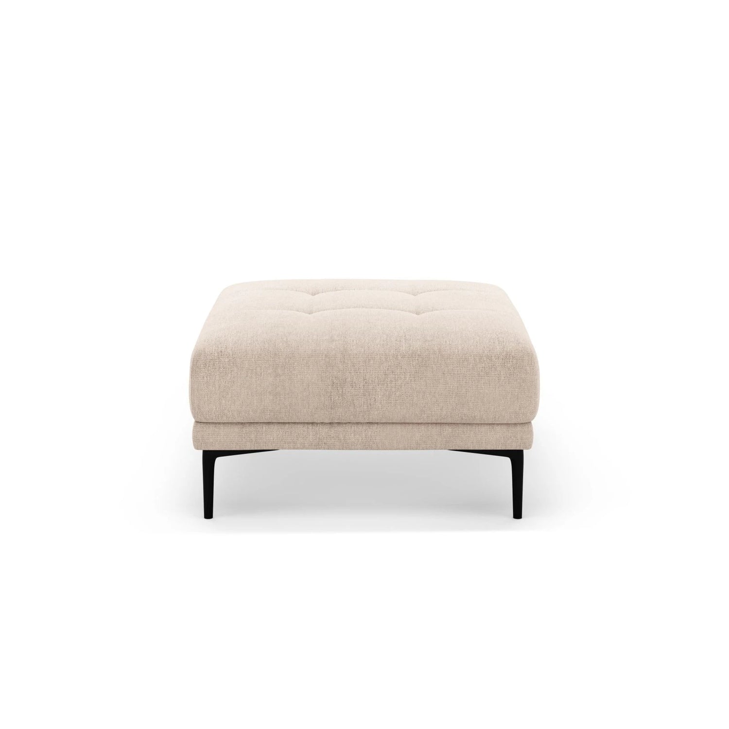 Bemy Pouf aus Strukturierter Stoff (Sorella 05) in Sand, 85x85 cm – Bild 1