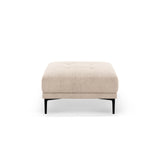 Bemy Pouf aus Strukturierter Stoff (Sorella 05) in Sand, 85x85 cm – Bild 1