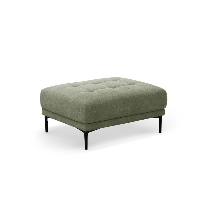 Bemy Pouf aus Strukturierter Stoff (Sorella 34) in Dunkles olivgrün, 100x70 cm – Bild 2