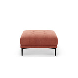 Bemy Pouf aus Strukturierter Stoff (Sorella 58) in Koralle, 85x85 cm – Bild 1
