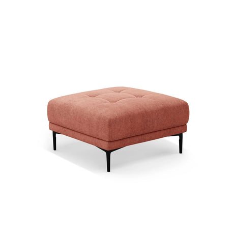 Bemy Pouf aus Strukturierter Stoff (Sorella 58) in Koralle, 85x85 cm – Bild 2