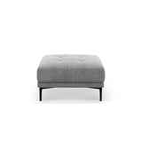 Bemy Pouf aus Strukturierter Stoff (Sorella 89) in Grau, 85x85 cm – Bild 1