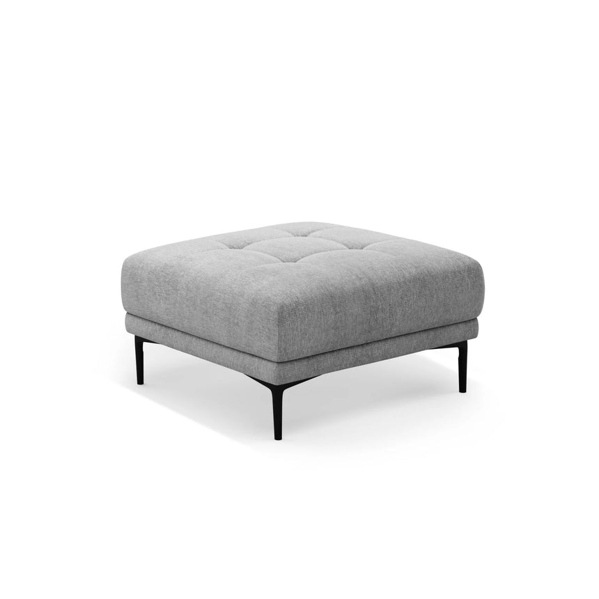 Bemy Pouf aus Strukturierter Stoff (Sorella 89) in Grau, 85x85 cm – Bild 2