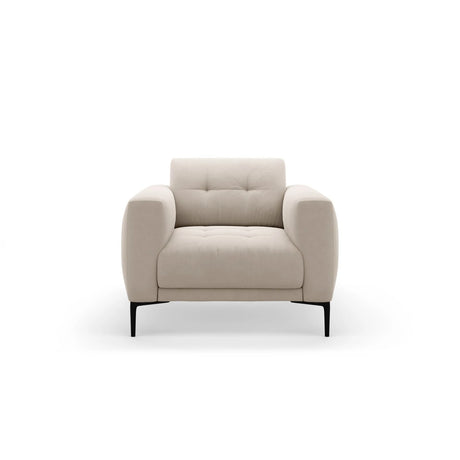 Bemy Sessel aus Samt (Salvador 1) in Beige, 85x85 cm – Bild 1