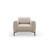 Bemy Sessel aus Samt (Salvador 1) in Beige, 85x85 cm – Bild 1