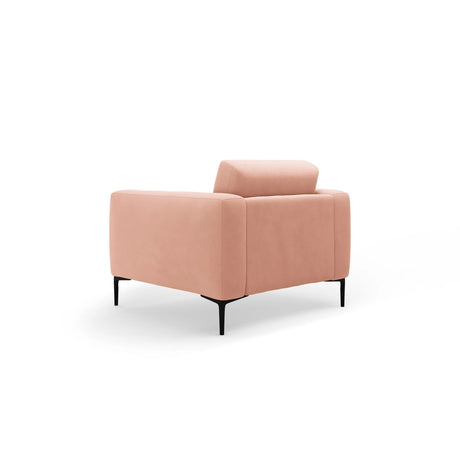 Bemy Sessel aus Samt (Salvador 11) in Rosa, 85x85 cm – Bild 3