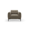 Bemy Sessel aus Samt (Salvador 3) in Grau-Braun, 85x85 cm – Bild 1