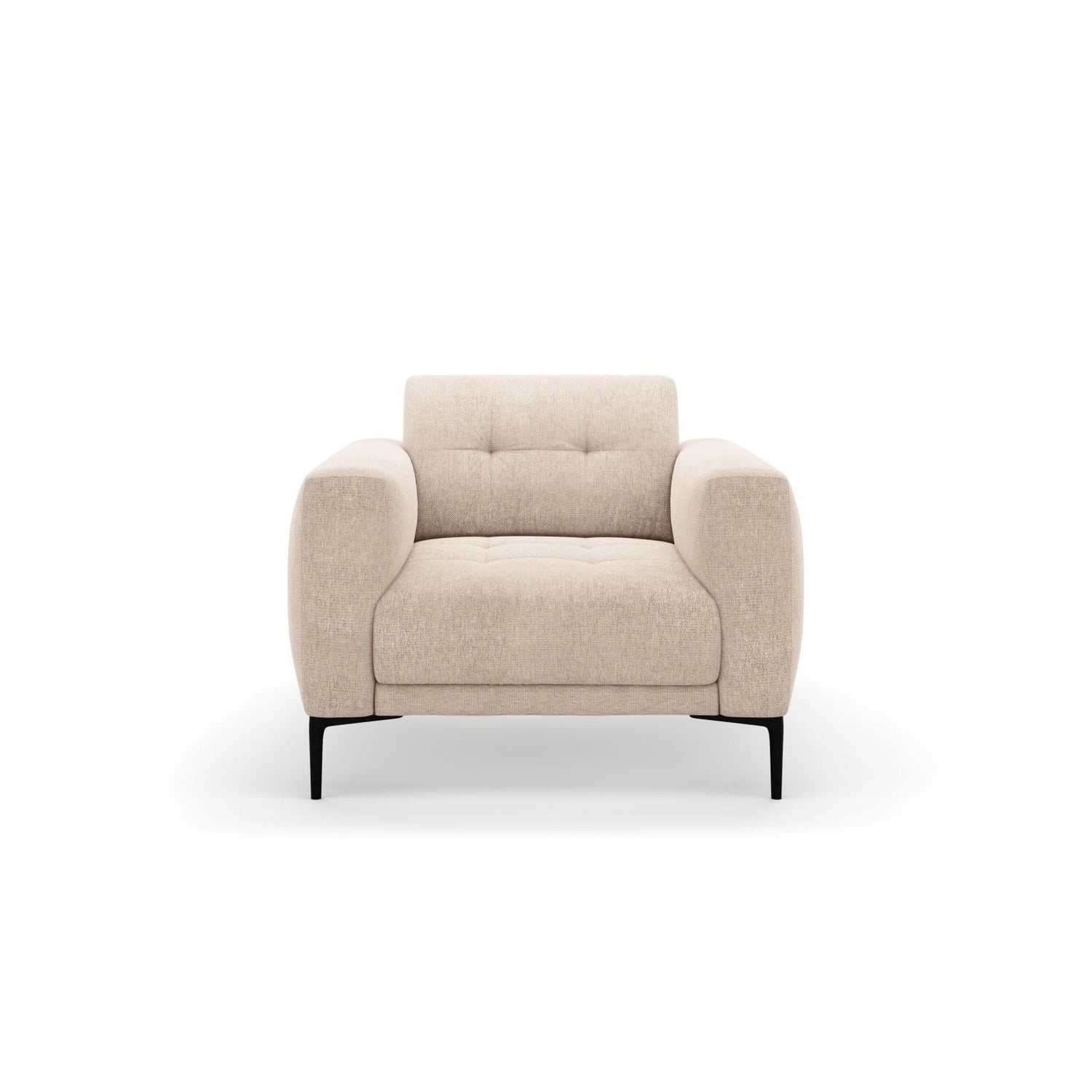 Bemy Sessel aus Strukturierter Stoff (Sorella 05) in Sand, 85x85 cm – Bild 1