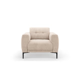 Bemy Sessel aus Strukturierter Stoff (Sorella 05) in Sand, 85x85 cm – Bild 1