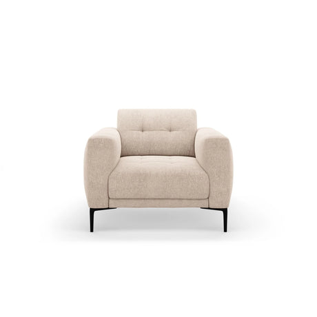 Bemy Sessel aus Strukturierter Stoff (Sorella 05) in Sand, 85x85 cm – Bild 1