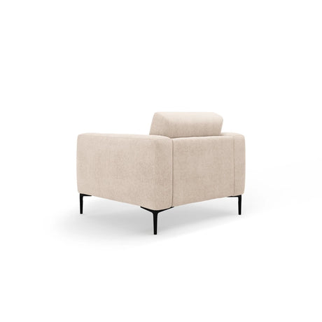 Bemy Sessel aus Strukturierter Stoff (Sorella 05) in Sand, 85x85 cm – Bild 3