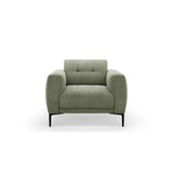 Bemy Sessel aus Strukturierter Stoff (Sorella 34) in Dunkles olivgrün, 85x85 cm – Bild 1