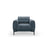 Bemy Sessel aus Strukturierter Stoff (Sorella 77) in Dunkelblau, 85x85 cm – Bild 1