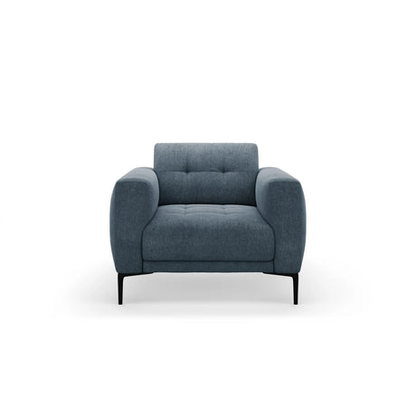 Bemy Sessel aus Strukturierter Stoff (Sorella 77) in Dunkelblau, 85x85 cm – Bild 1