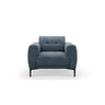 Bemy Sessel aus Strukturierter Stoff (Sorella 77) in Dunkelblau, 85x85 cm – Bild 1