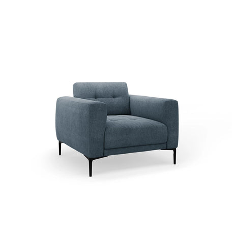 Bemy Sessel aus Strukturierter Stoff (Sorella 77) in Dunkelblau, 85x85 cm – Bild 2