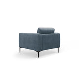 Bemy Sessel aus Strukturierter Stoff (Sorella 77) in Dunkelblau, 85x85 cm – Bild 3