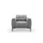 Bemy Sessel aus Strukturierter Stoff (Sorella 89) in Grau, 85x85 cm – Bild 1