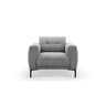 Bemy Sessel aus Strukturierter Stoff (Sorella 89) in Grau, 85x85 cm – Bild 1