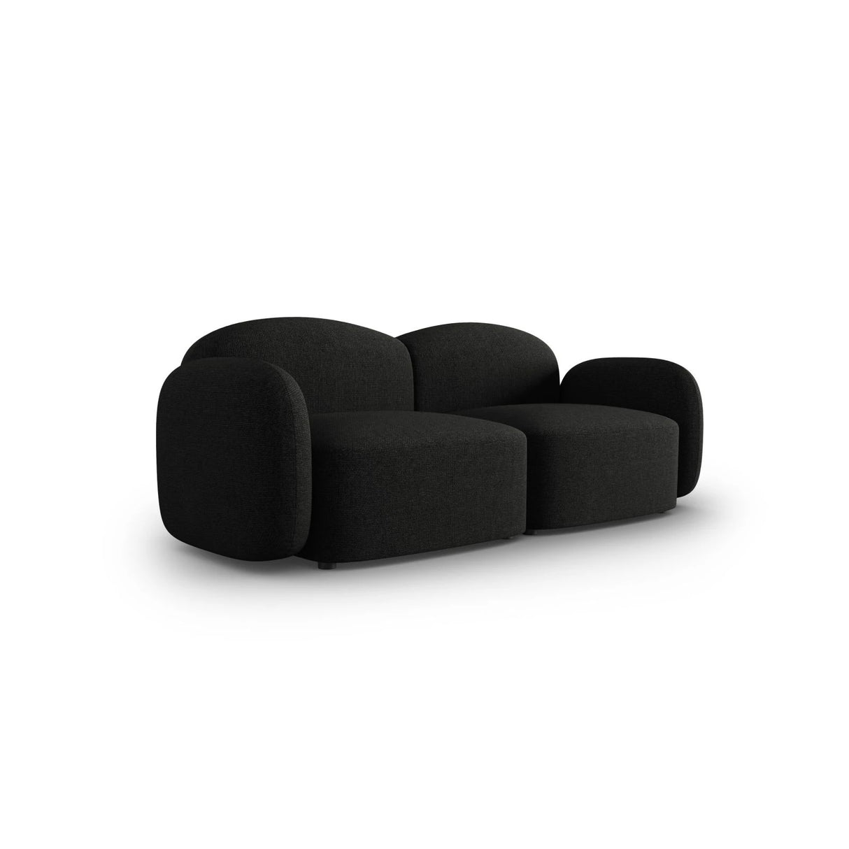Blair 2-Sitzer Sofa mit Bezug aus Chenille (Leg19) in Black Melange, 194x95 cm – Bild 4