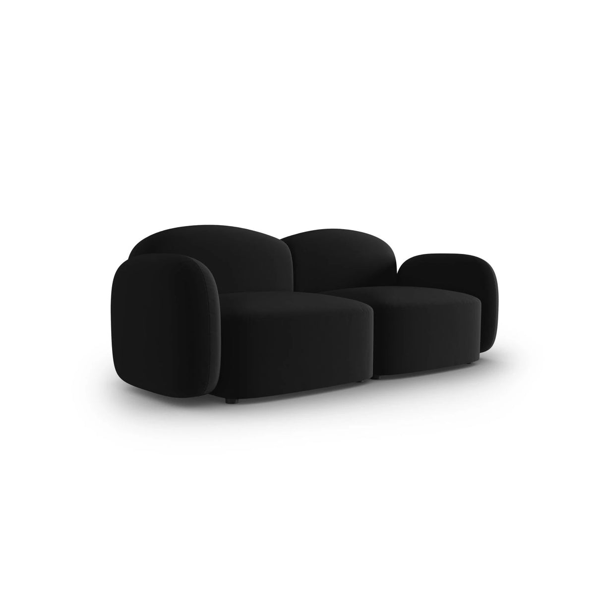 Blair 2-Sitzer Sofa mit Bezug aus Samt (CasBla) in Schwarz, 194x95 cm – Bild 2