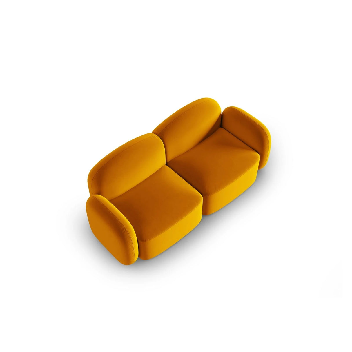 Blair 2-Sitzer Sofa mit Bezug aus Samt (CasMos) in Gelb, 194x95 cm – Bild 4