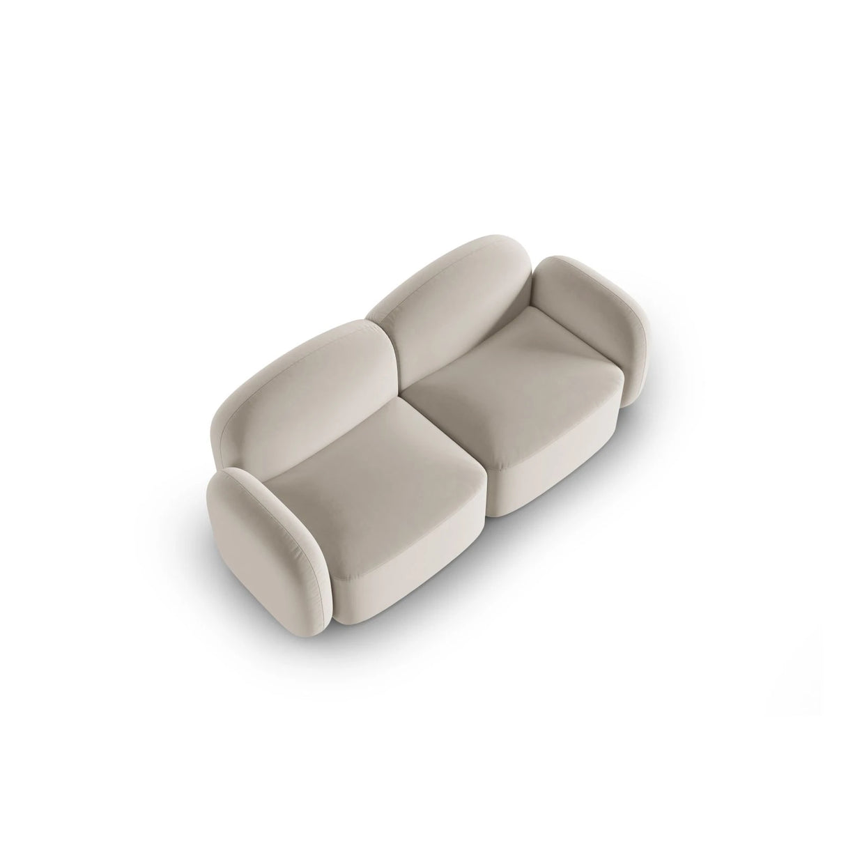 Blair 2-Sitzer Sofa mit Bezug aus Samt (CasSan) in Ecru, 194x95 cm – Bild 4