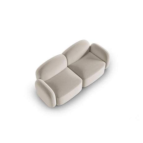 Blair 2-Sitzer Sofa mit Bezug aus Samt (CasSan) in Ecru, 194x95 cm – Bild 4