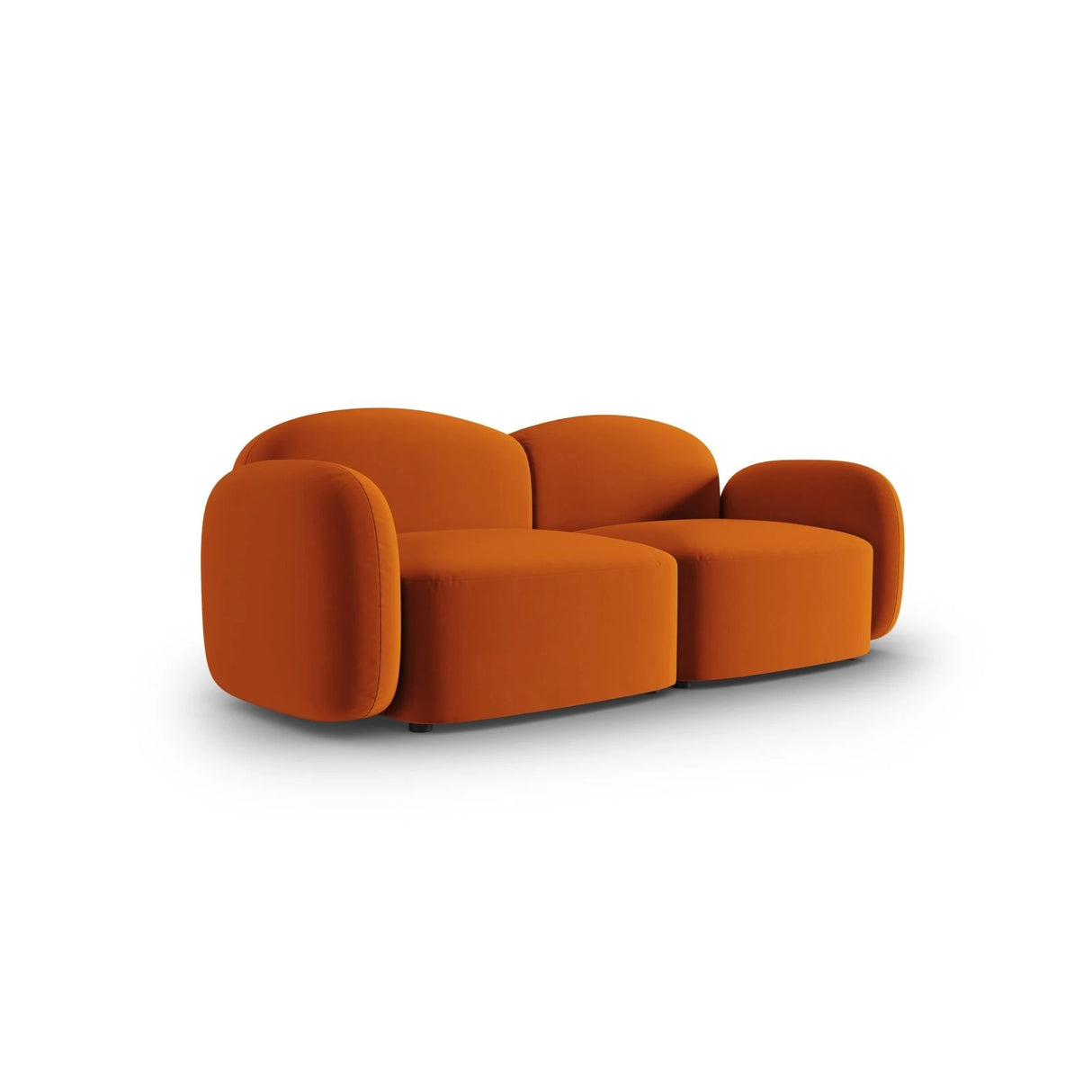 Blair 2-Sitzer Sofa mit Bezug aus Samt (CasTerr) in Terrakotta, 194x95 cm – Bild 2