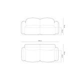 Blair 2-Sitzer Sofa mit Bezug aus Samt oder Chenille, 194x95 cm – Bild 3