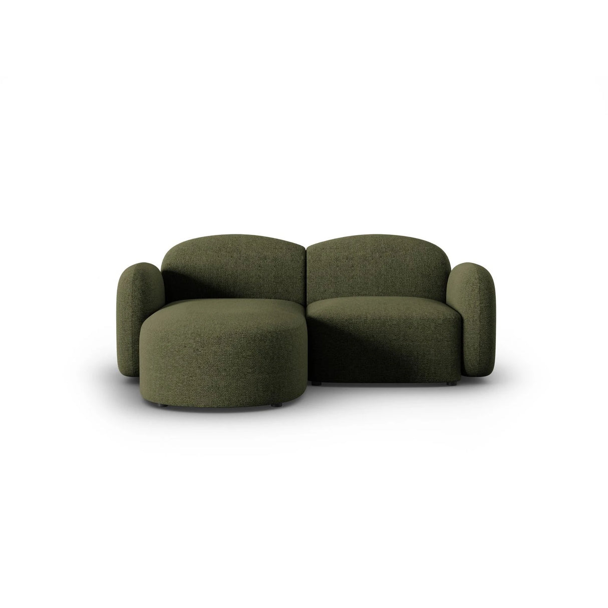Blair 3-Sitzer Ecksofa Links, mit Bezug aus Chenille (Leg10) in Green Melange, 194x167 cm – Bild 1