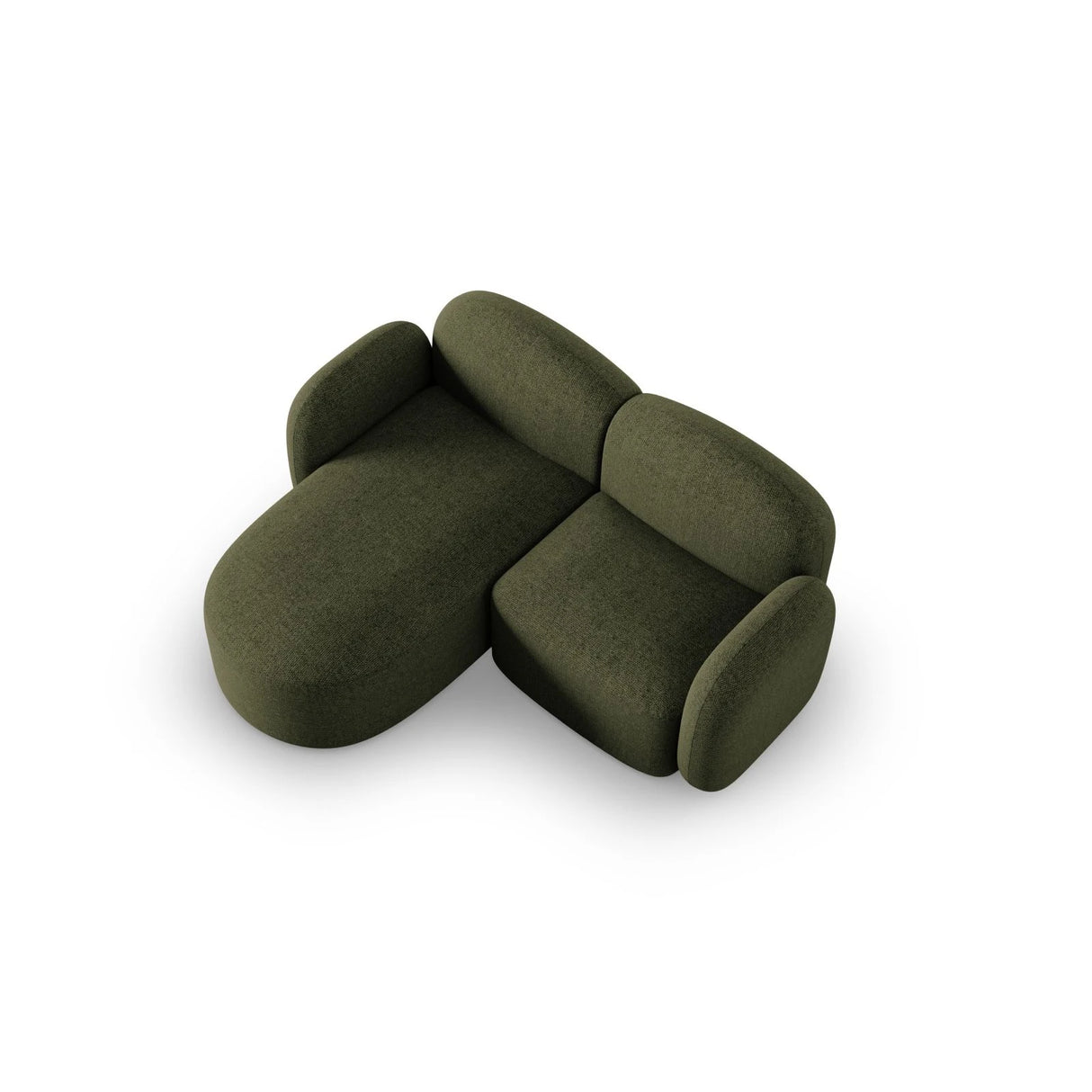 Blair 3-Sitzer Ecksofa Links, mit Bezug aus Chenille (Leg10) in Green Melange, 194x167 cm – Bild 6