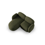 Blair 3-Sitzer Ecksofa Links, mit Bezug aus Chenille (Leg10) in Green Melange, 194x167 cm – Bild 6