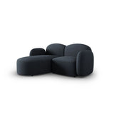 Blair 3-Sitzer Ecksofa Links, mit Bezug aus Chenille (Leg13) in Blue Melange, 194x167 cm – Bild 4