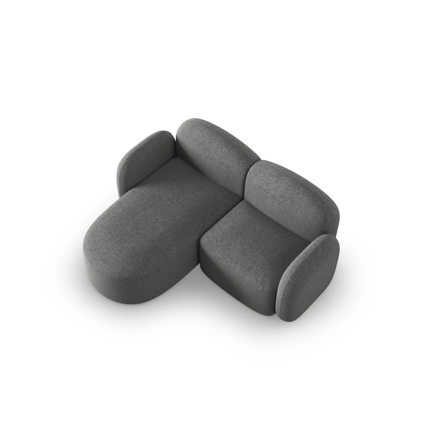 Blair 3-Sitzer Ecksofa Links, mit Bezug aus Chenille (Leg18) in Dark Grey Melange, 194x167 cm – Bild 6