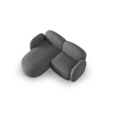 Blair 3-Sitzer Ecksofa Links, mit Bezug aus Chenille (Leg18) in Dark Grey Melange, 194x167 cm – Bild 6