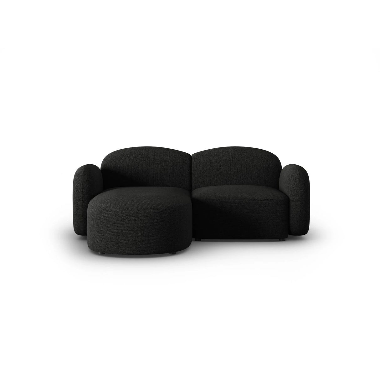 Blair 3-Sitzer Ecksofa Links, mit Bezug aus Chenille (Leg19) in Black Melange, 194x167 cm – Bild 1