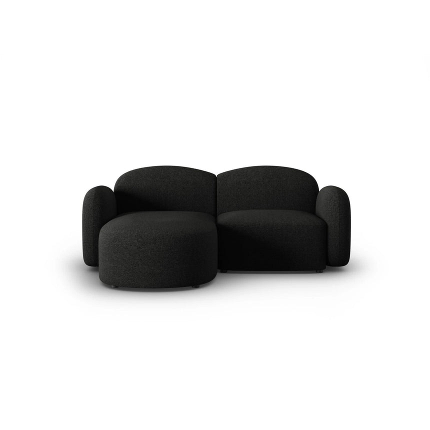 Blair 3-Sitzer Ecksofa Links, mit Bezug aus Chenille (Leg19) in Black Melange, 194x167 cm – Bild 1